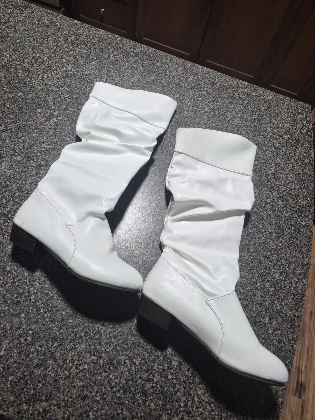 White Slouch Boots