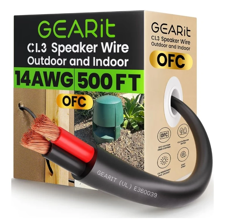 GEARit 14 AWG 500 FT CL3 Speaker Wire - Outdoor/Indoor