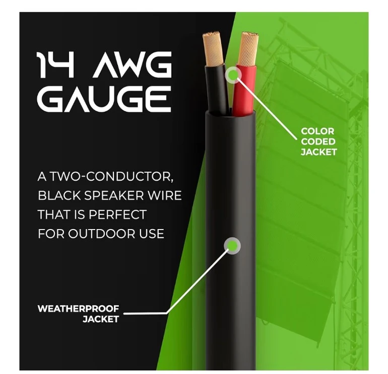 GEARit 14 AWG 500 FT CL3 Speaker Wire - Outdoor/Indoor - photo 2