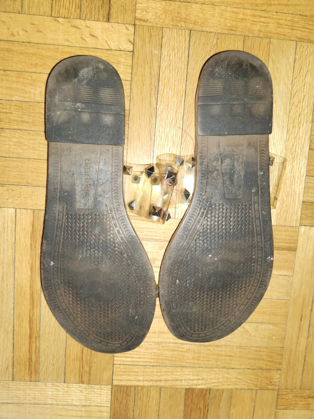 Clear Studded Slide Sandals - photo 3
