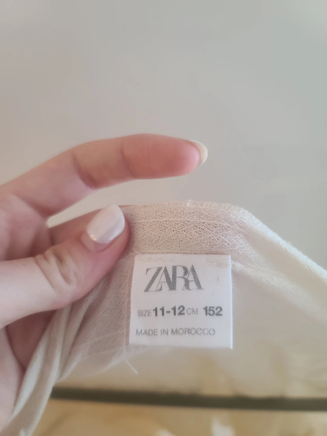 Zara Long Sleeve Top - Cream - Size 11-12 Years - photo 3