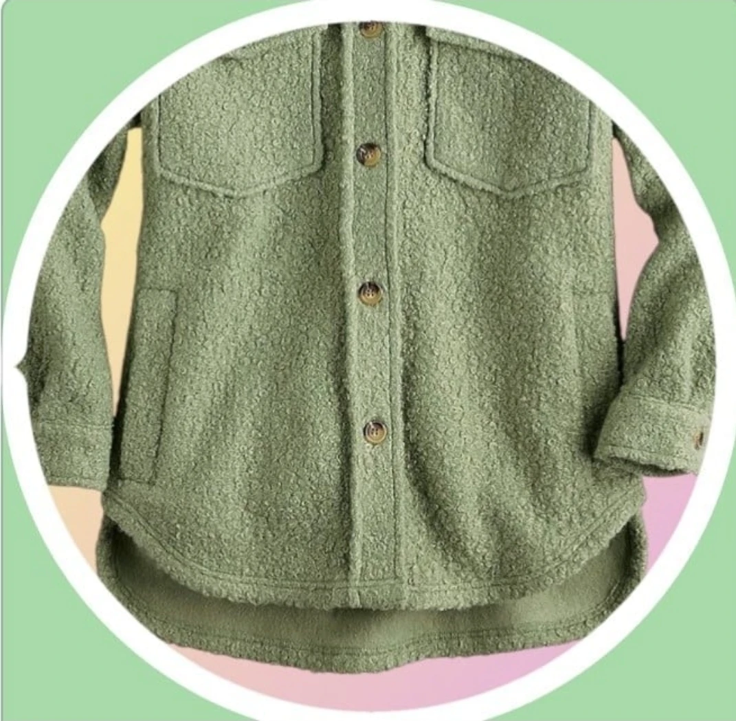 🥕 Oversized Persian Faux Lamb Shacket w 4 Large Pockets - photo 4