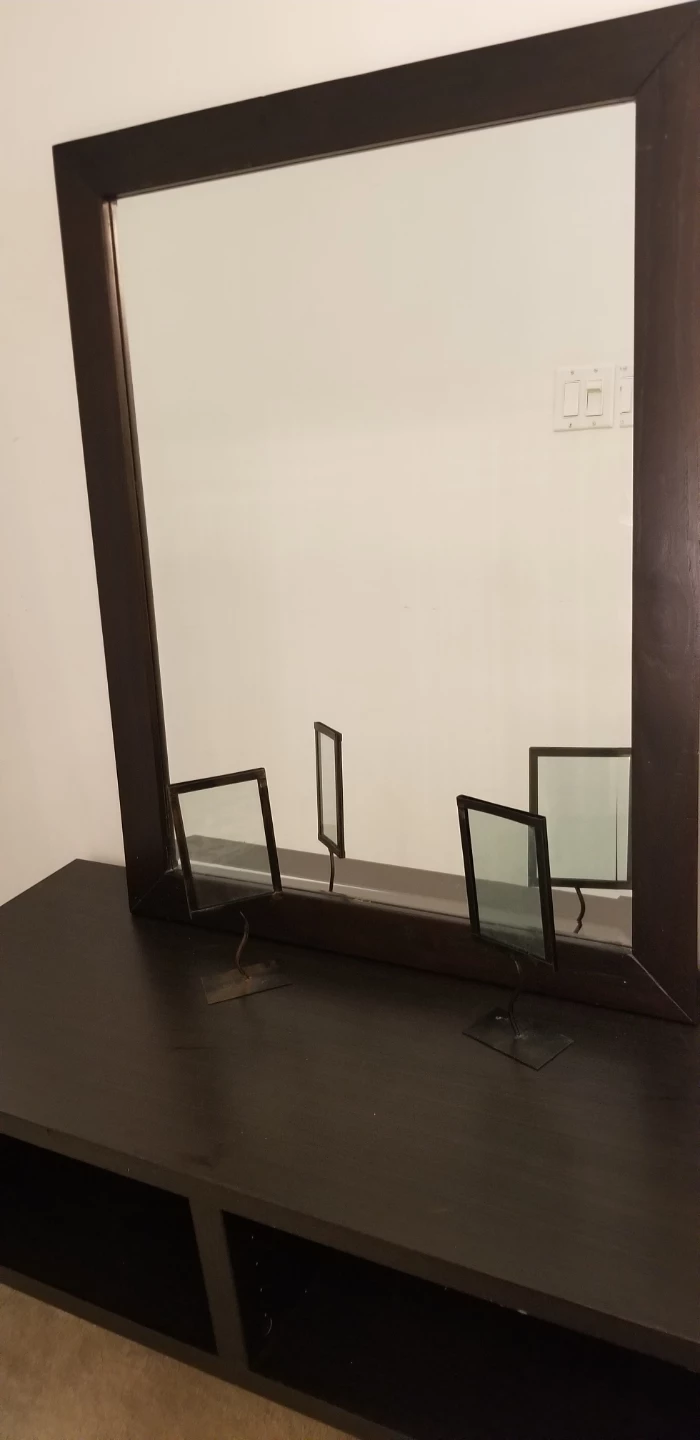 Framed Mirror - Brown - photo 2