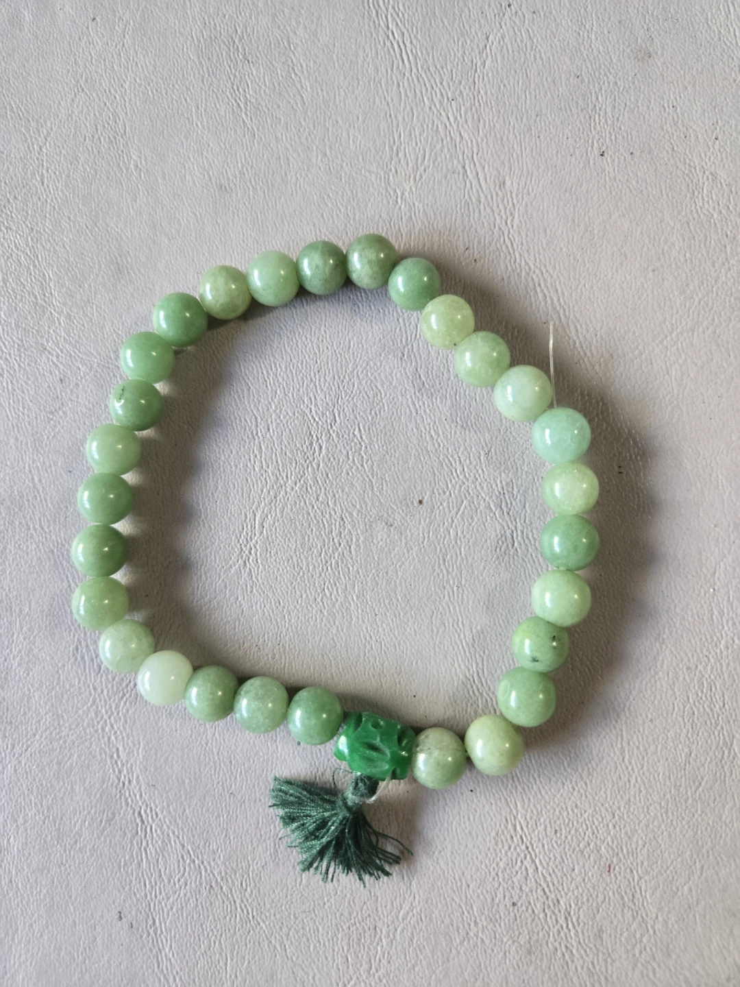Green Jade Beaded Bracelet
