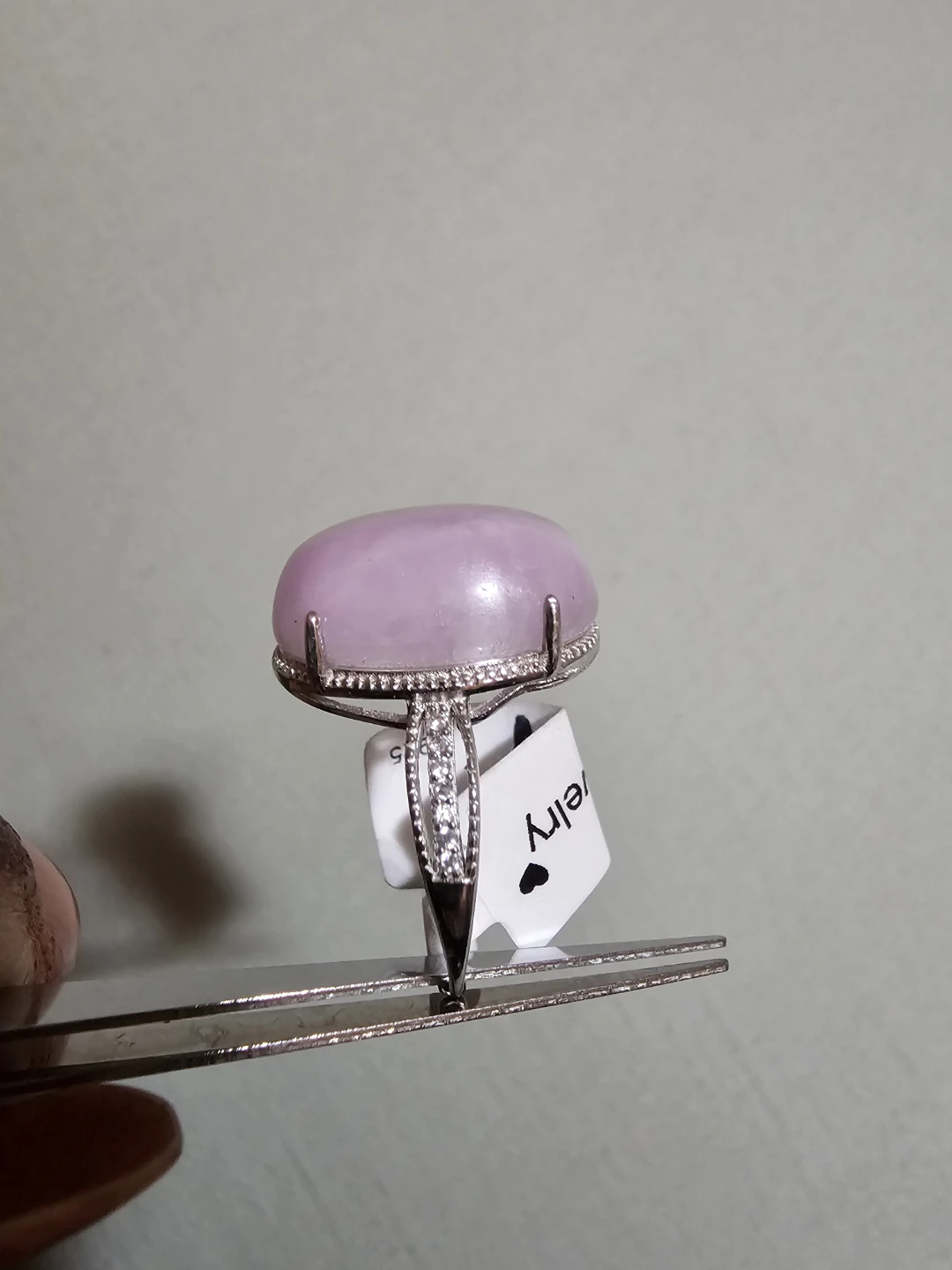 Kunzote gemstone Ring with Sterling Silver Setting - photo 3