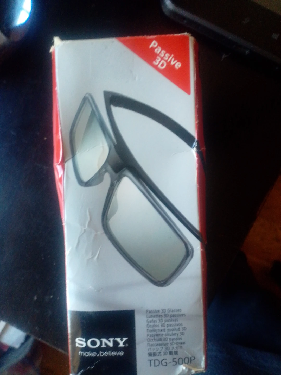 Sony TDG-500P Passive 3D Glasses w/ Box