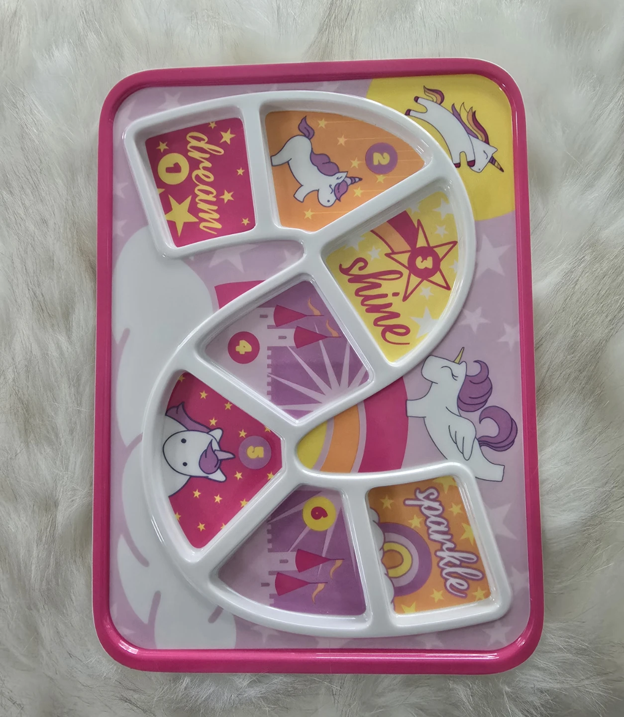 Unicorn Divided Toddler Plate