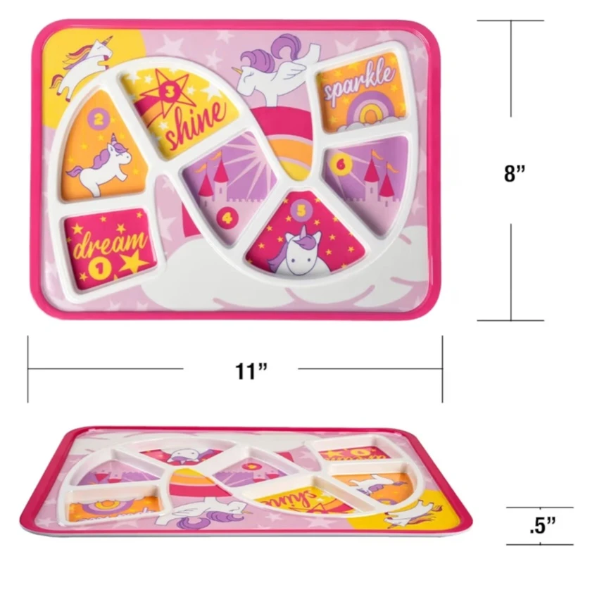 Unicorn Divided Toddler Plate - photo 2