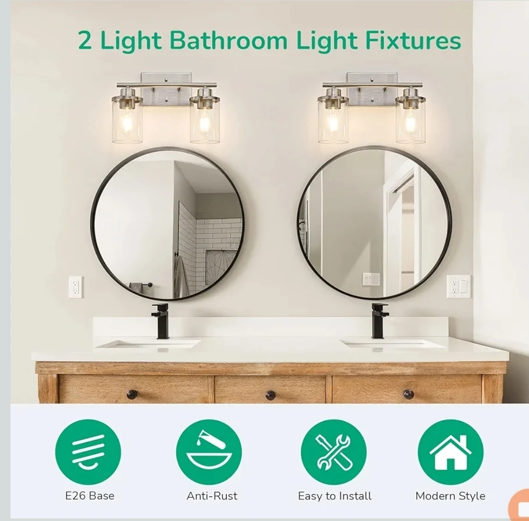 2-Light Bathroom Light Fixture - NEW - photo 2
