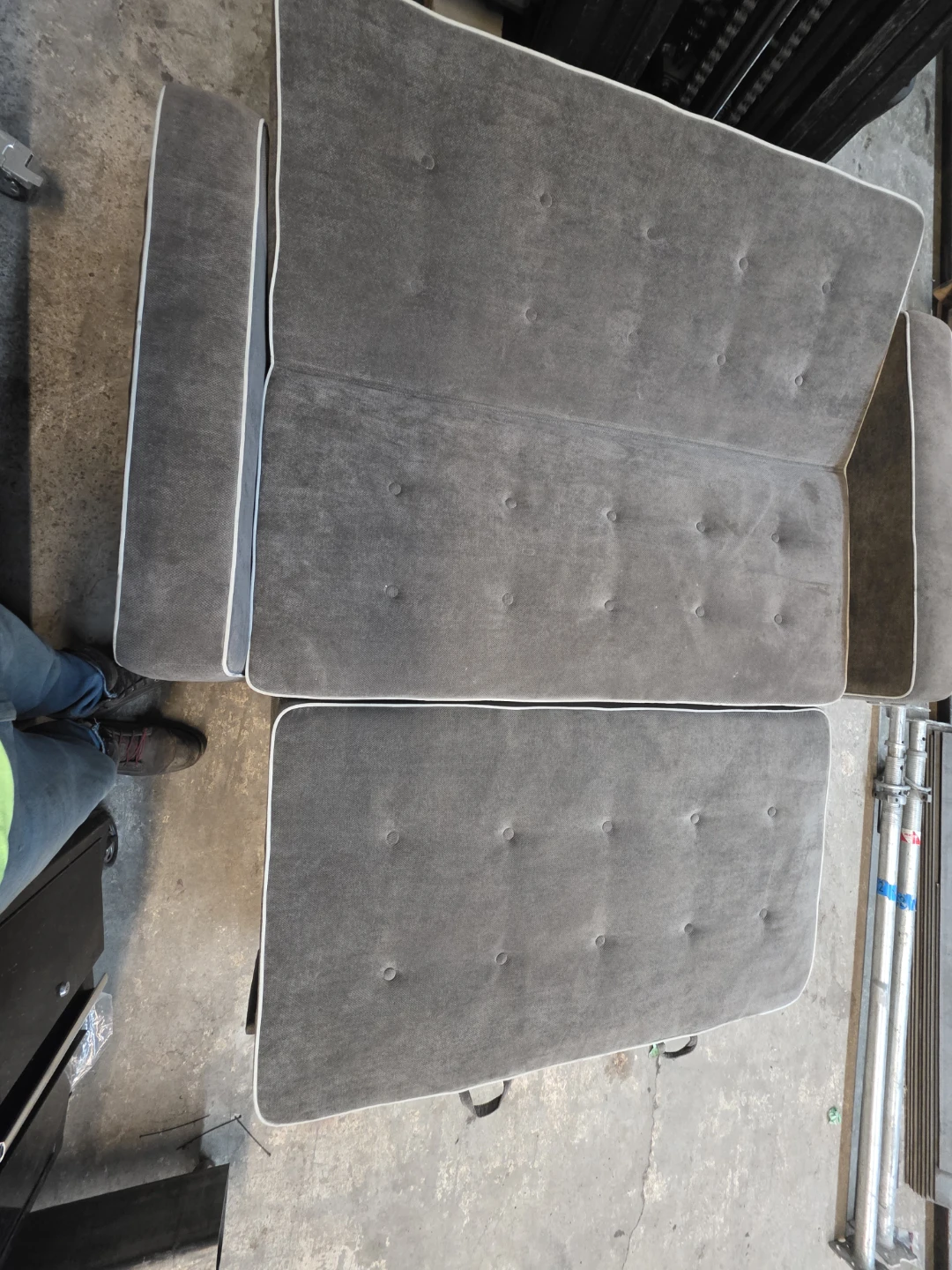 Grey Sofa Bed with Pull-Out Trundle - photo 3
