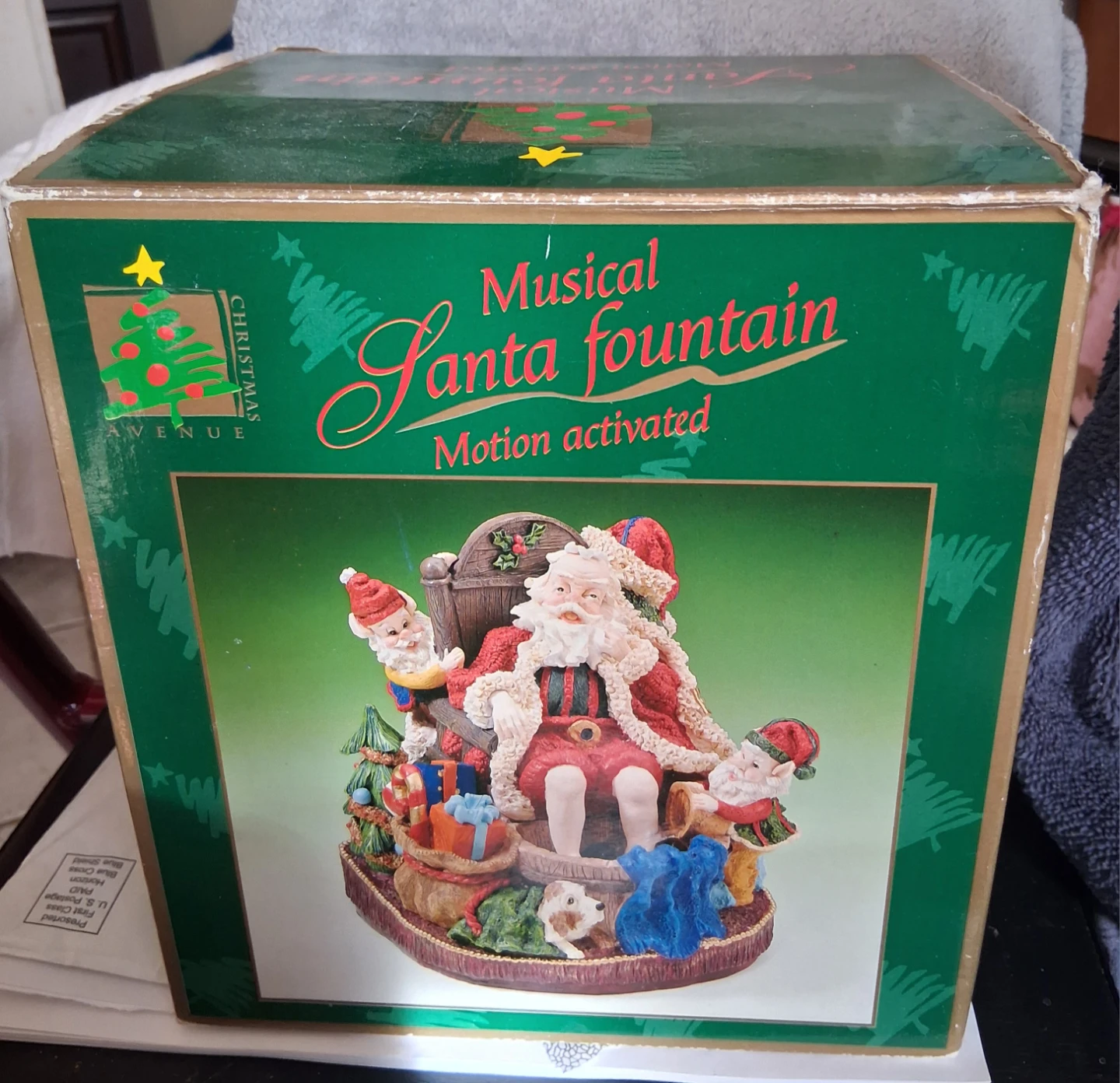 NEW Musical Santa Fountain - Motion Activated, Plays 8 Songs