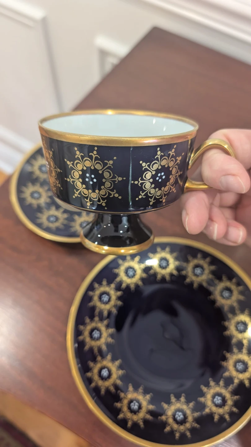 Vintage Kobalt teacup and two plates set - photo 3