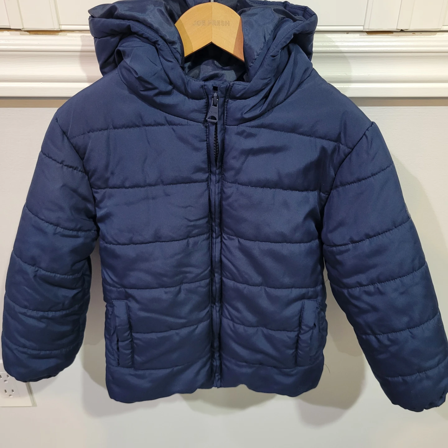 Navy Puffer Jacket Youth 6-7