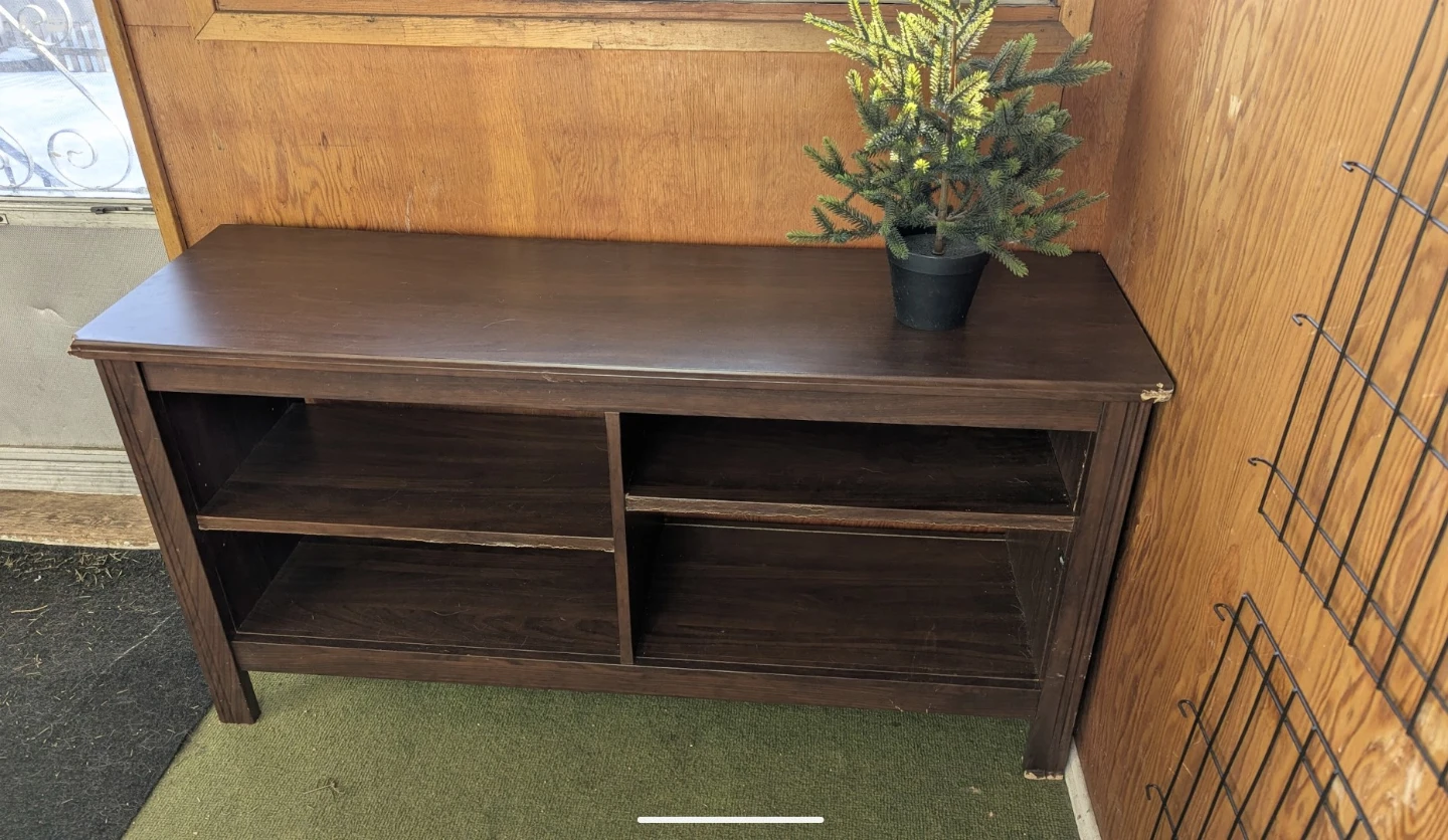 Dark Brown Media Console with Shelves #freecycle