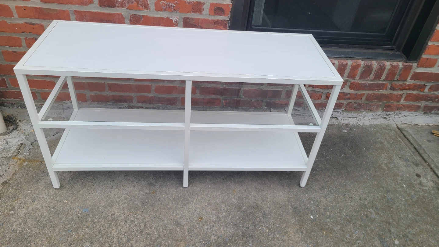 White TV Stand/Console Table - photo 2