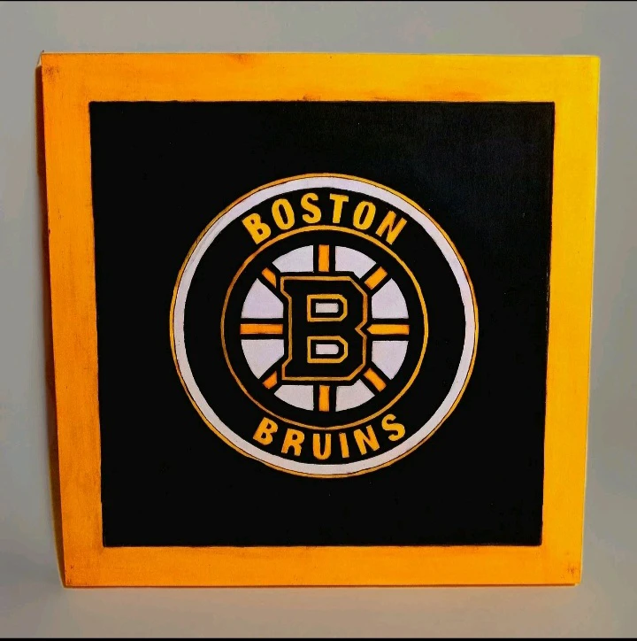 Boston Bruins 12"×12" Handmade Wall Art