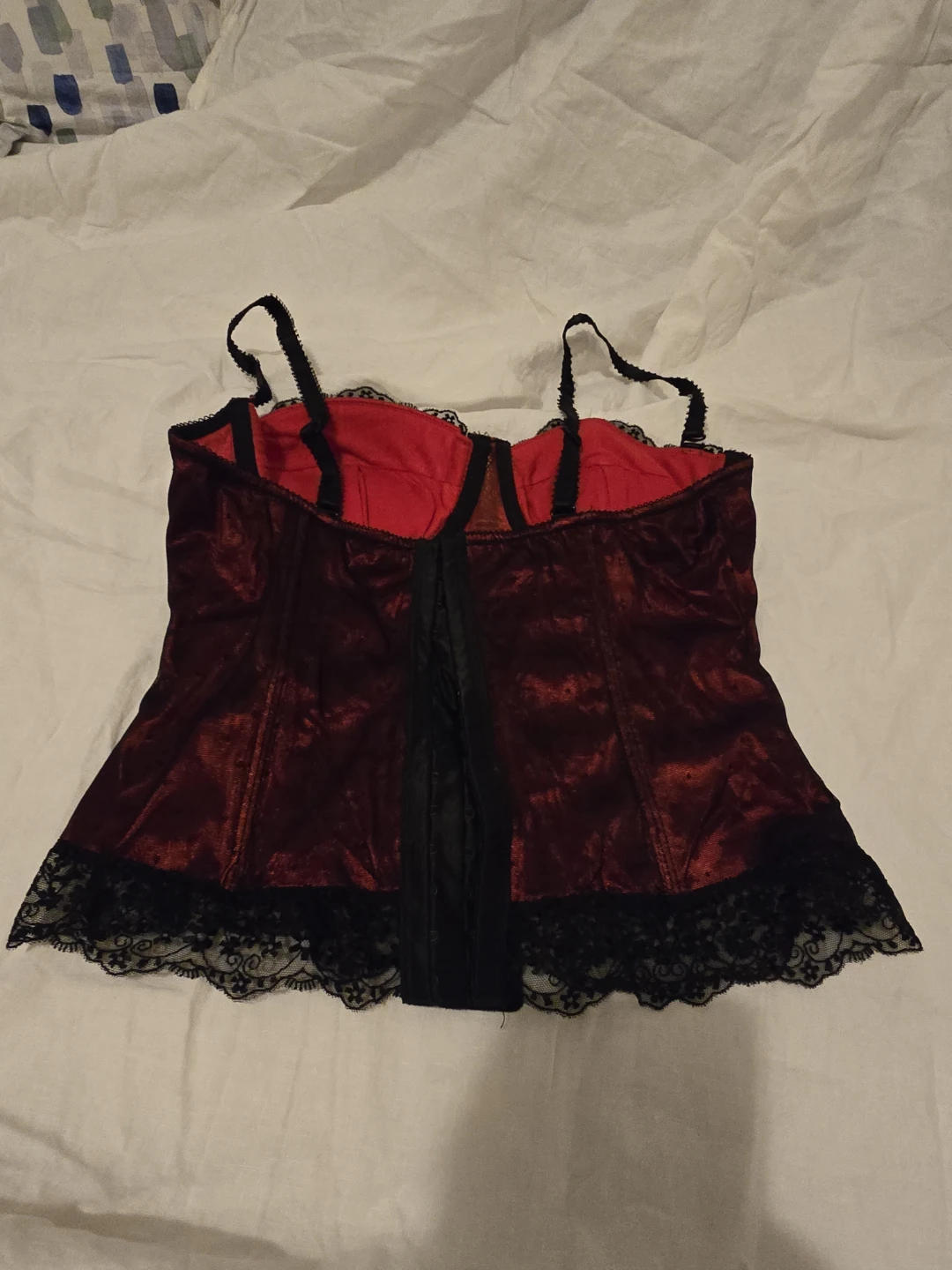 Affinitas Red and Black Lace Corset Sexy - photo 4