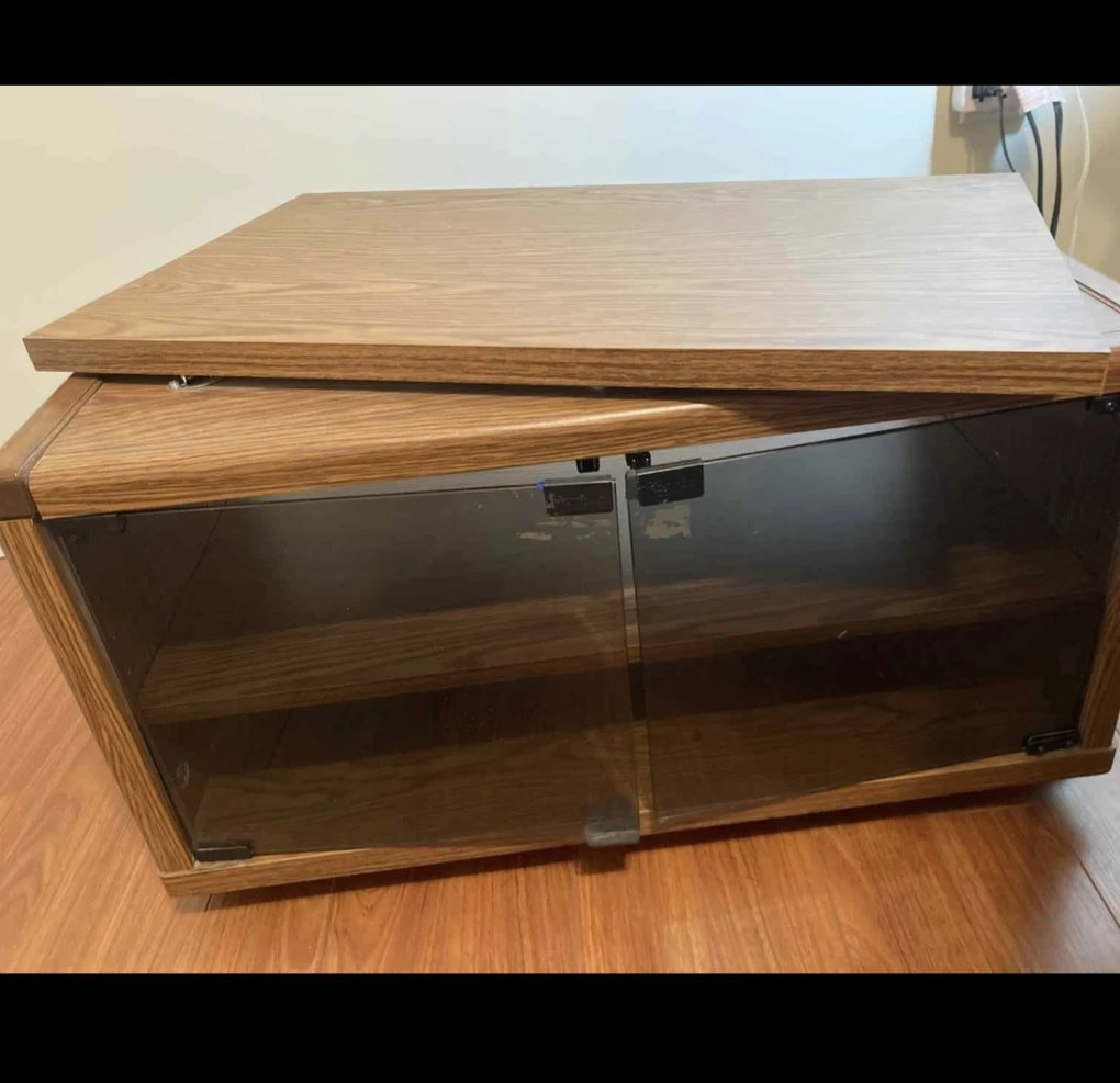 Wood and Glass Entertainment Unit
