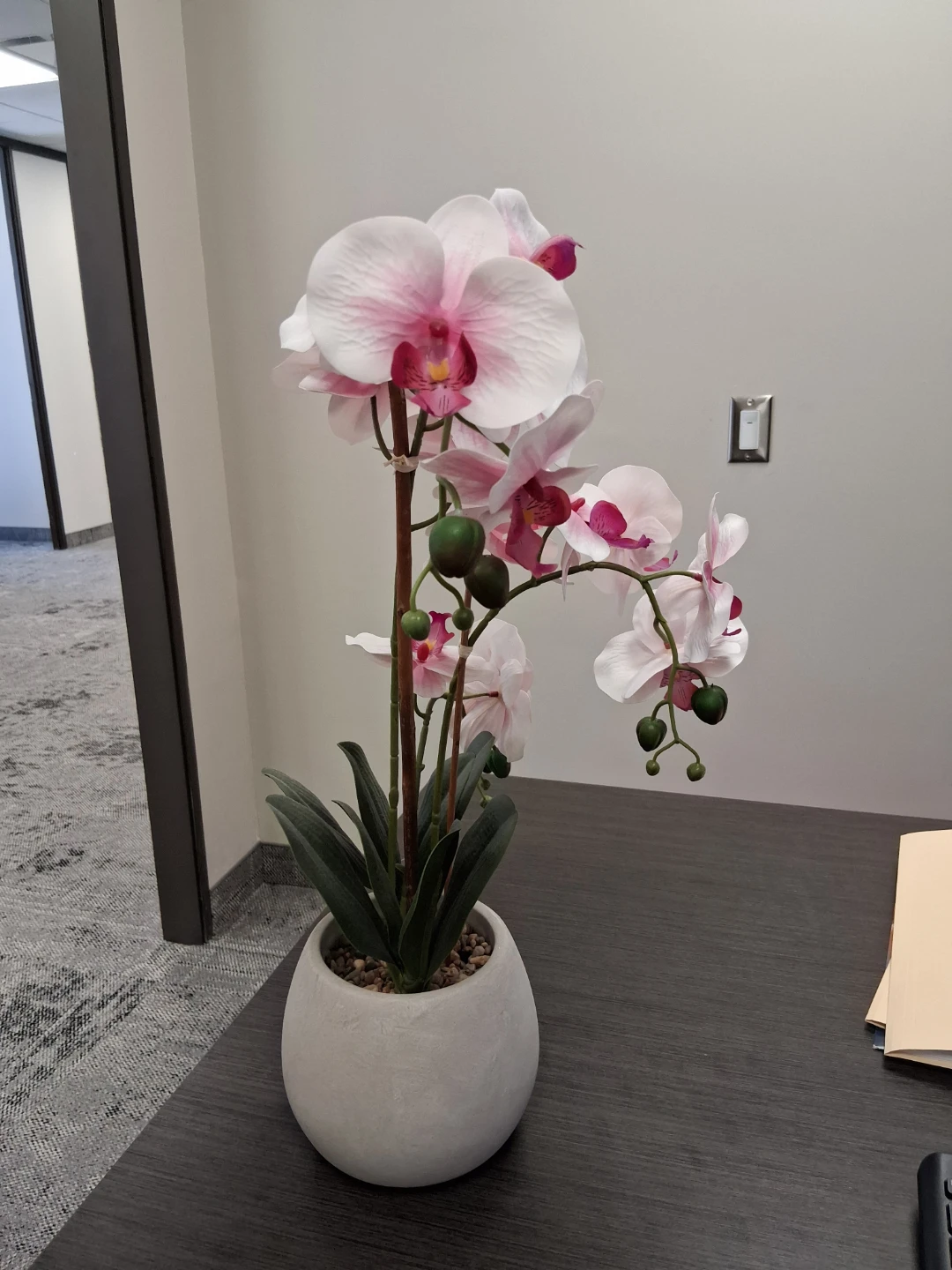 Artificial Orchid Plant in Pot - photo 3