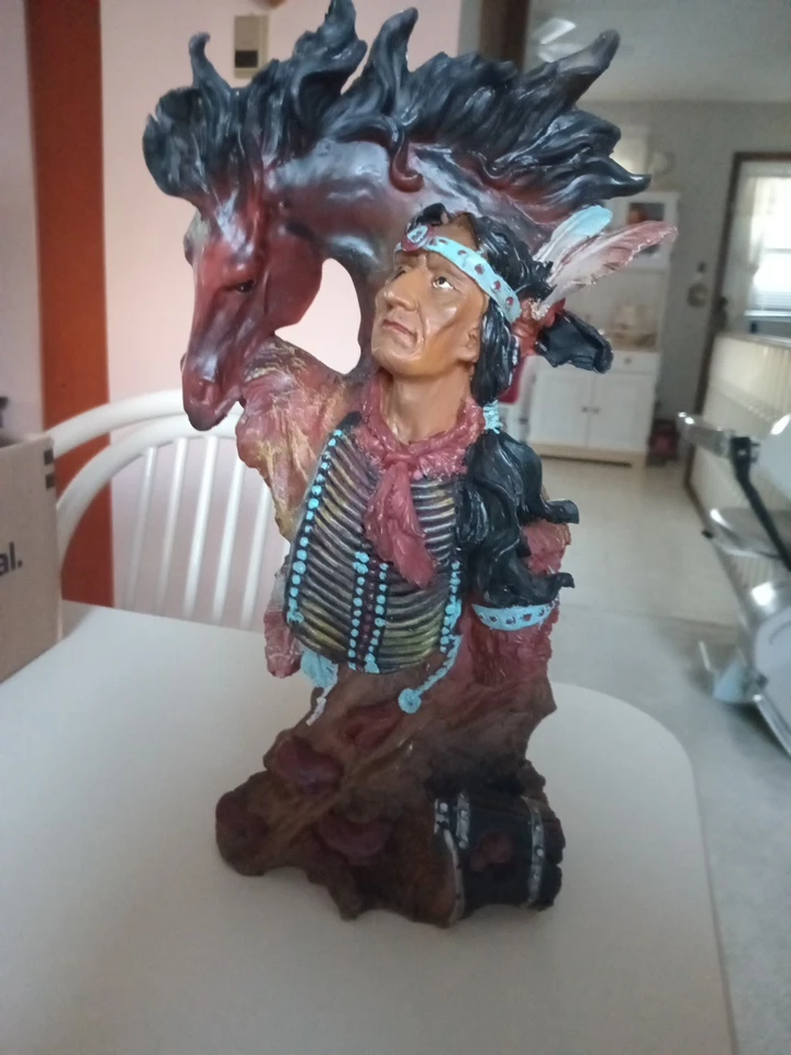 Native American Figurine with Horse - photo 5