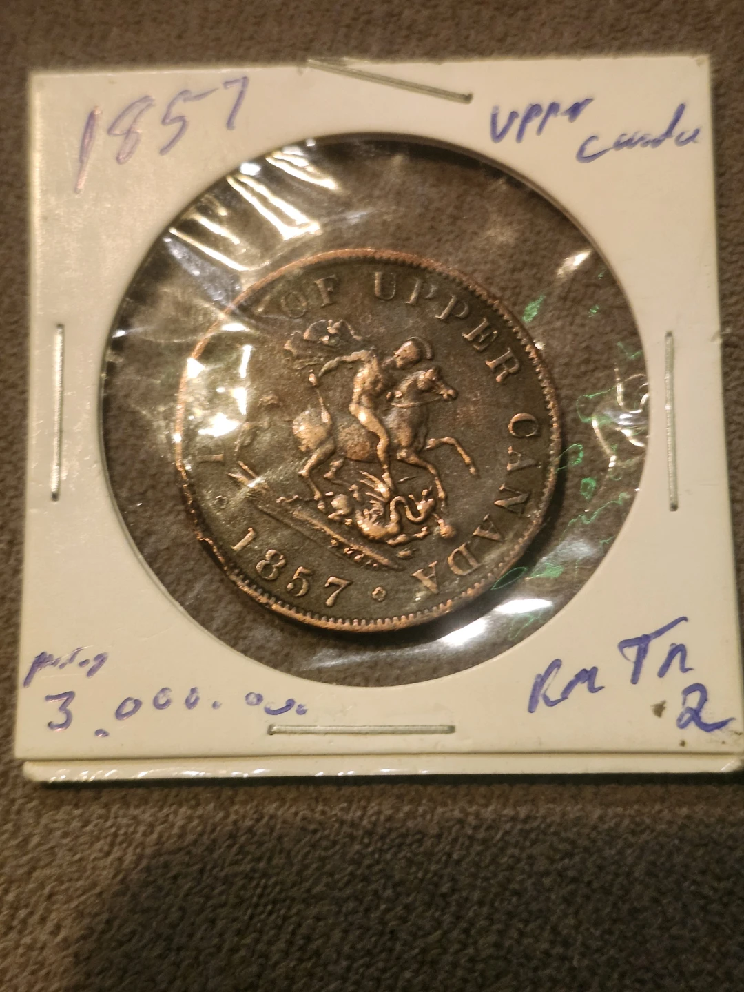 1857 Upper Canada Bank Token Penny