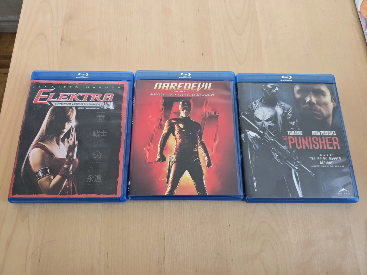 Blu-ray Movies: Elektra, Daredevil, and The Punisher