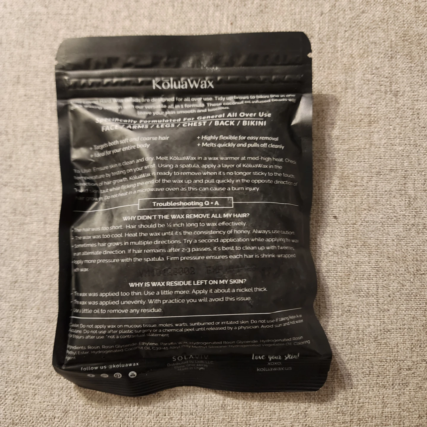 Koluawax Hard Wax Beads - Dragon Fruit & Hibiscus Scent - 3.5 oz - photo 2