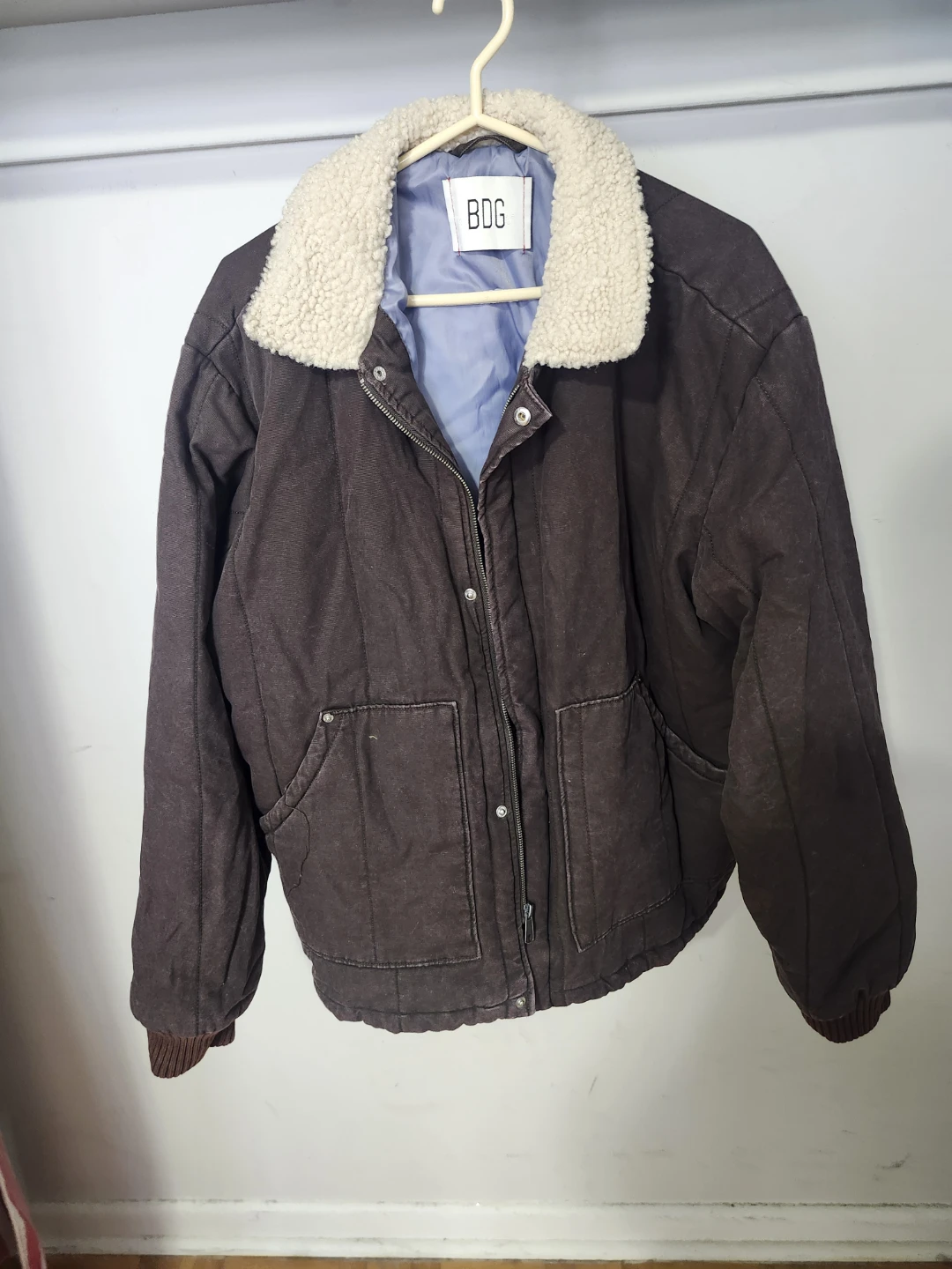 BDG Sherpa Lined Bomber Jacket size L