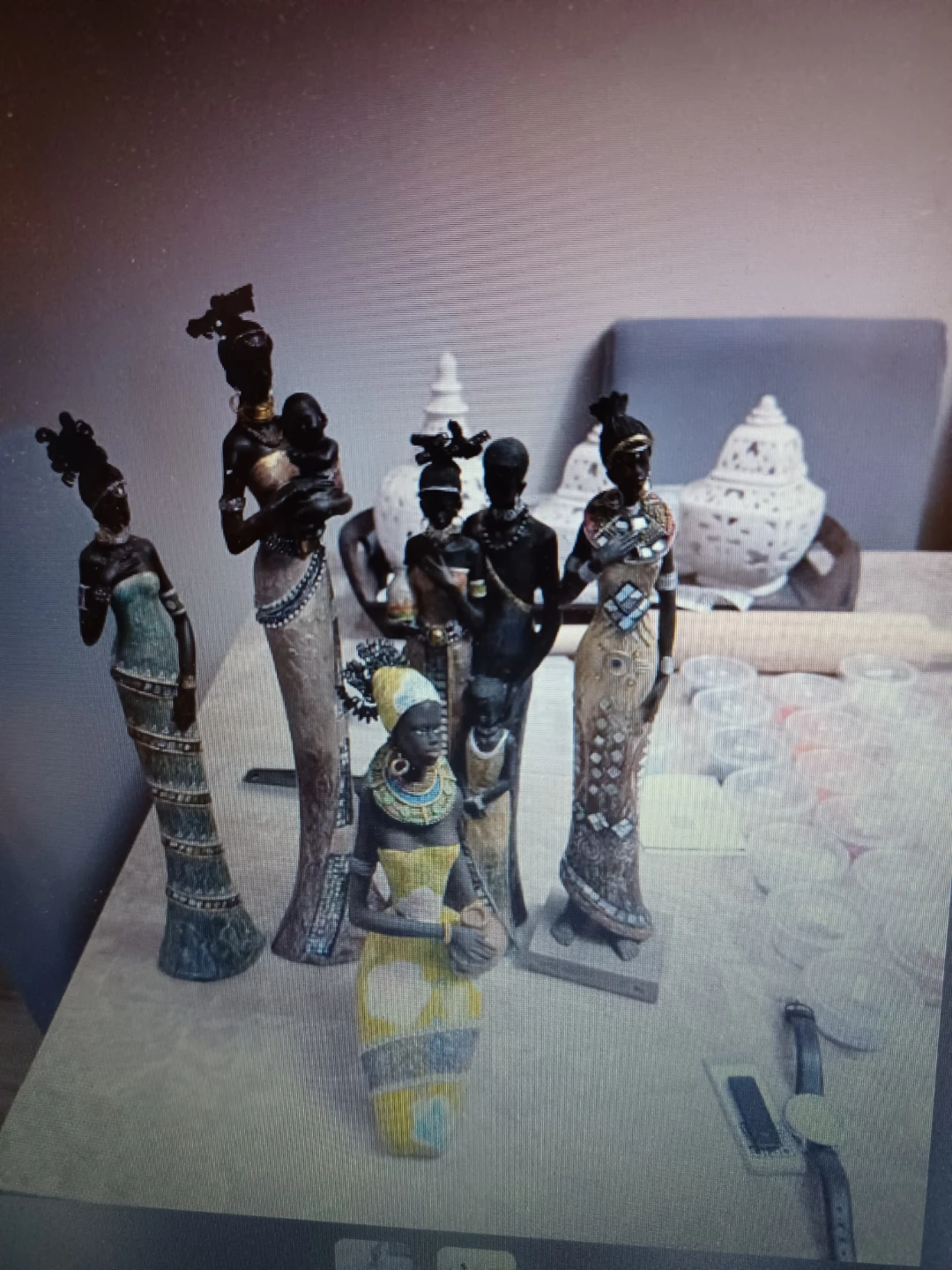 Decorative African Figurines - Set of 6 - photo 2