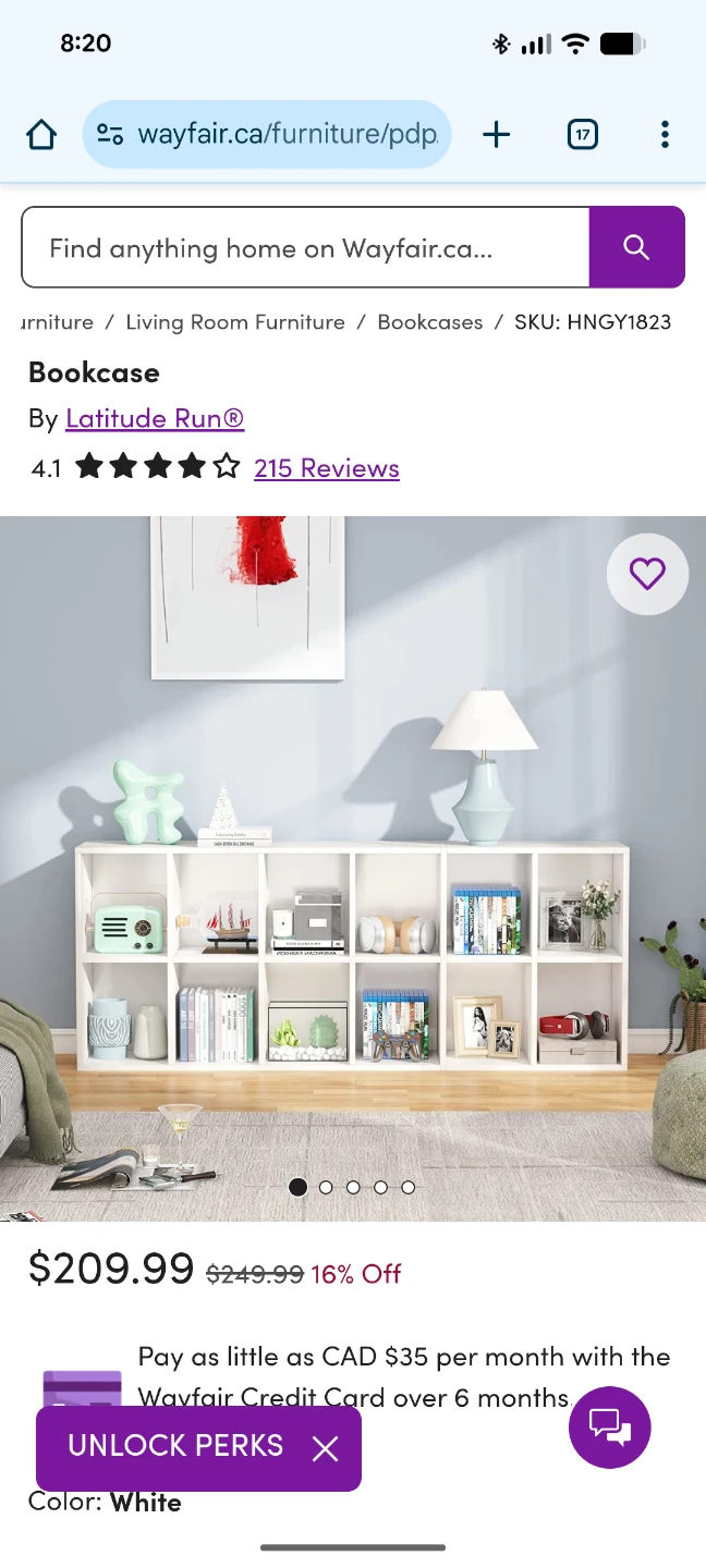 White 12-Cube Bookcase / organizer/ cubby - photo 3