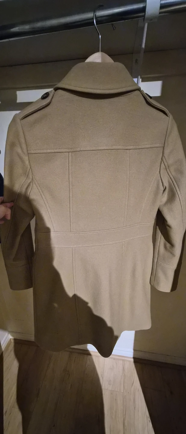 Banana Republic Tan Wool Blend Military Style Coat XS/TP - photo 4