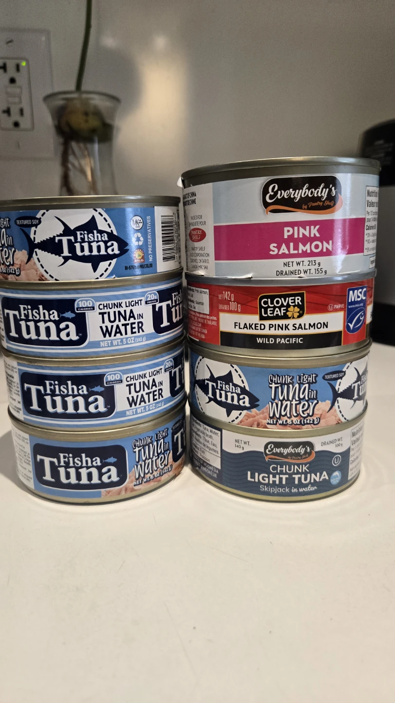 All 8 Cans - Tuna & Pink Salmon