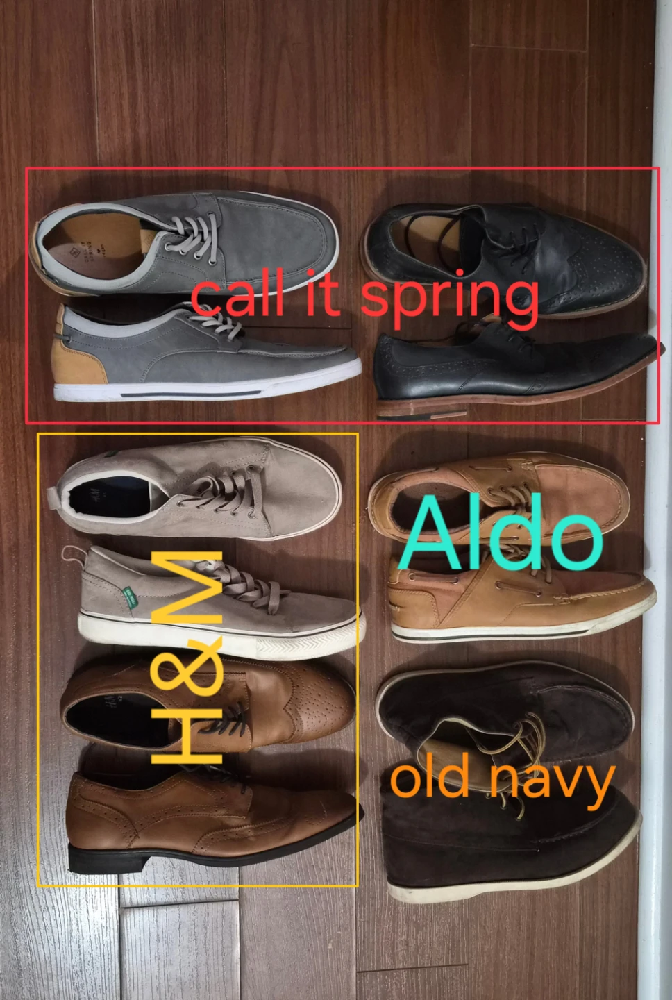 Assorted Men's Shoes: Call it Spring, H&M, Aldo, Old Navy