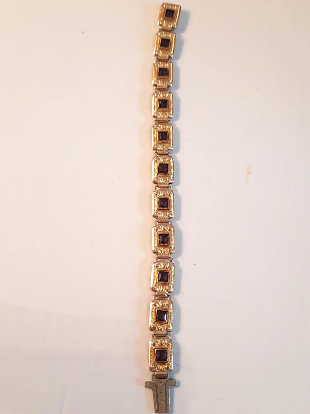 Vintage Gold filledBracelet with Purple Stones - photo 5