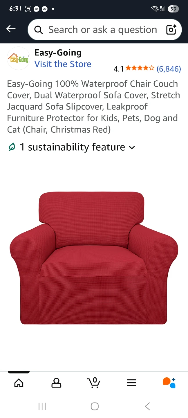 Easy-Going Waterproof Chair Couch Cover - Red