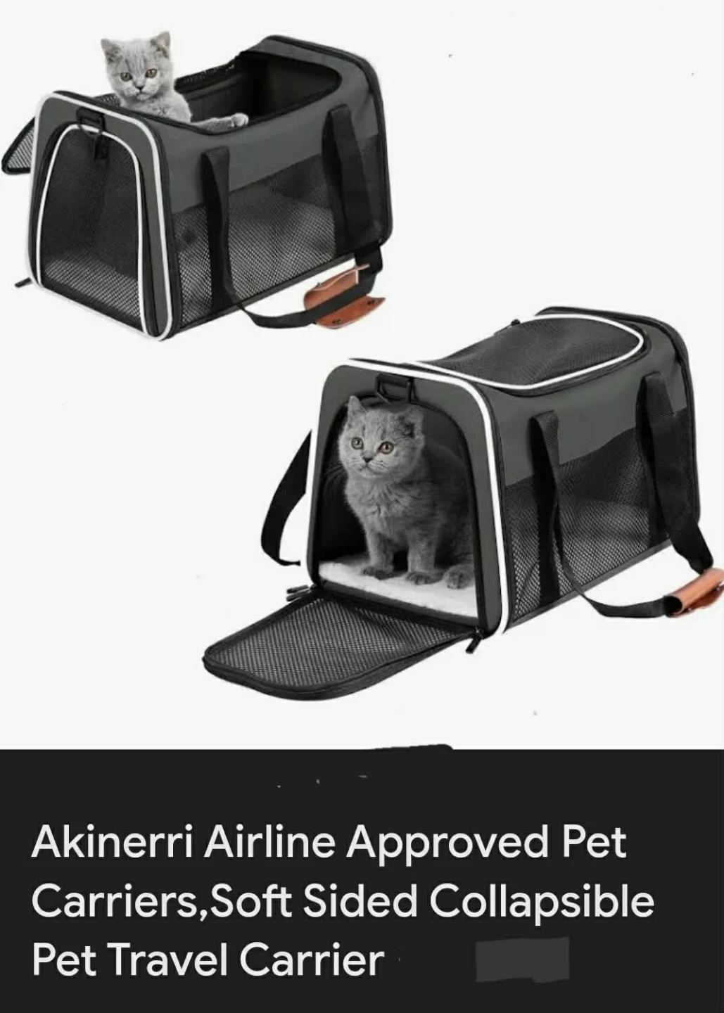 Akinerri Airline Approved Pet Carrier - Grey - photo 2
