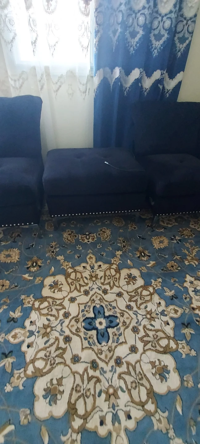Navy Blue Sectional Sofa Set - photo 2