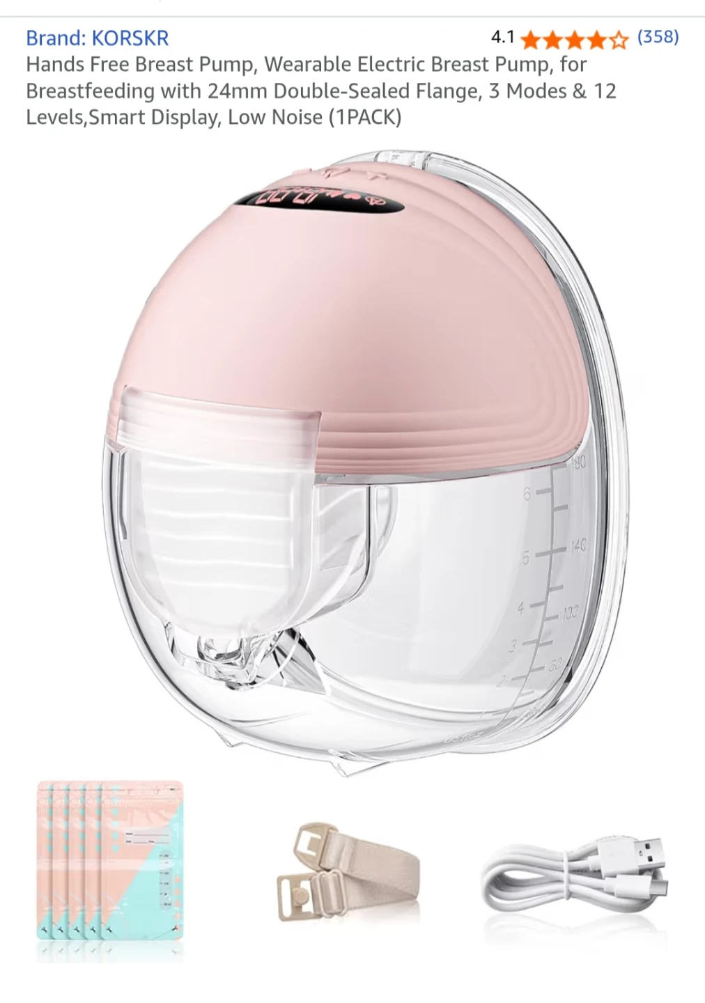 Hands-Free Wearable Electric Breast Pump