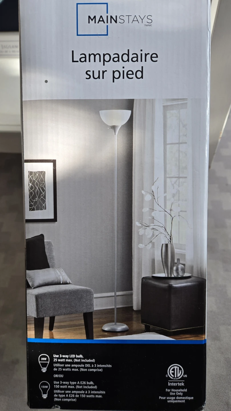 Mainstays Floor Lamp - Silver Finish - photo 2