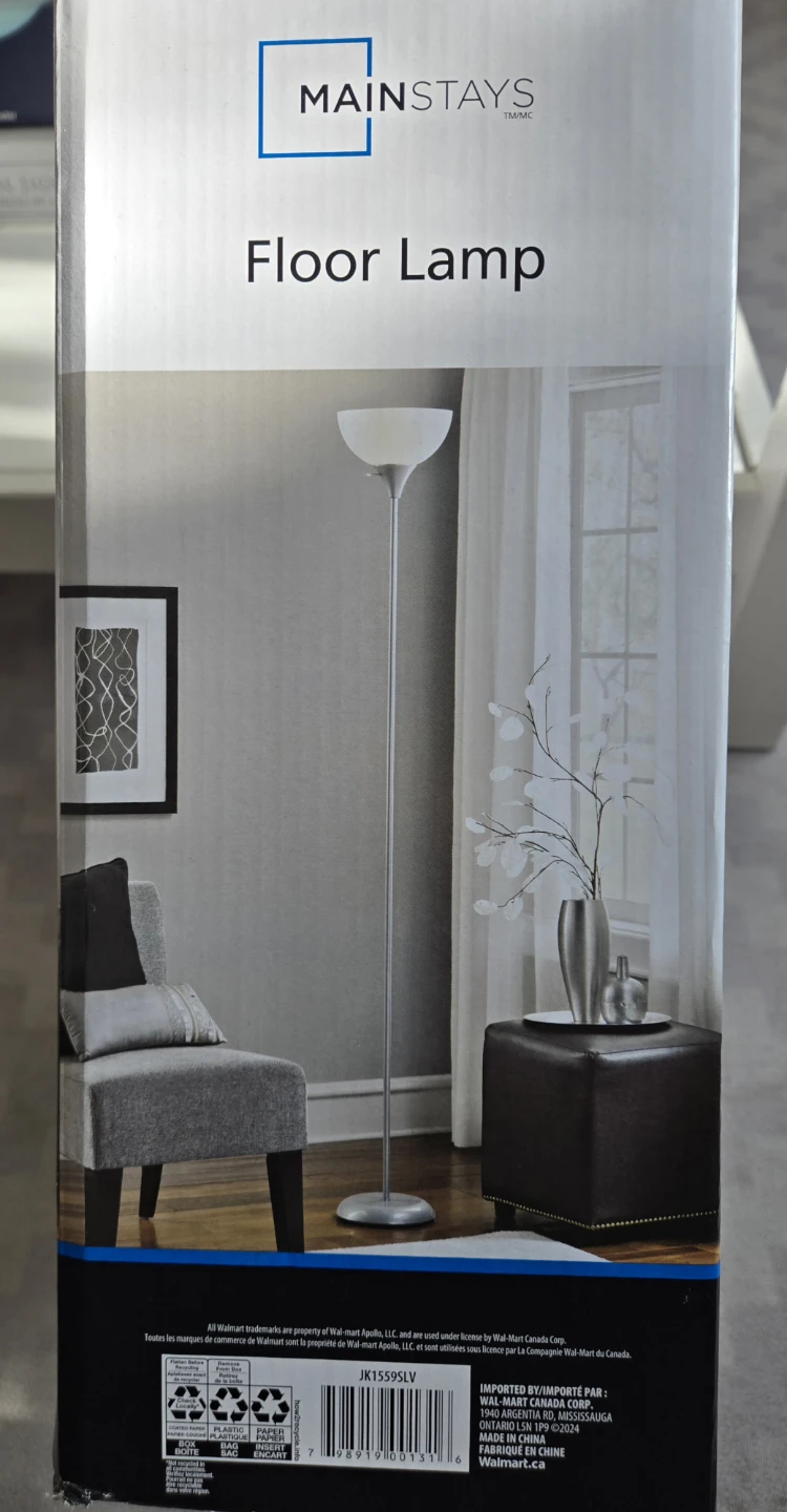 Mainstays Floor Lamp - Silver Finish - photo 5