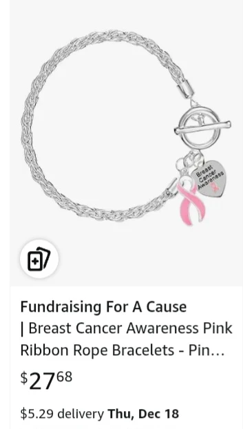 🥕 NEW!   Breast Cancer Awareness Bracelet - photo 2
