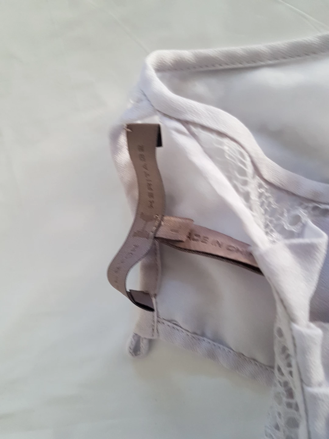 Halston Heritage Lace Trim Tank Top - Lavender - Size L - photo 2