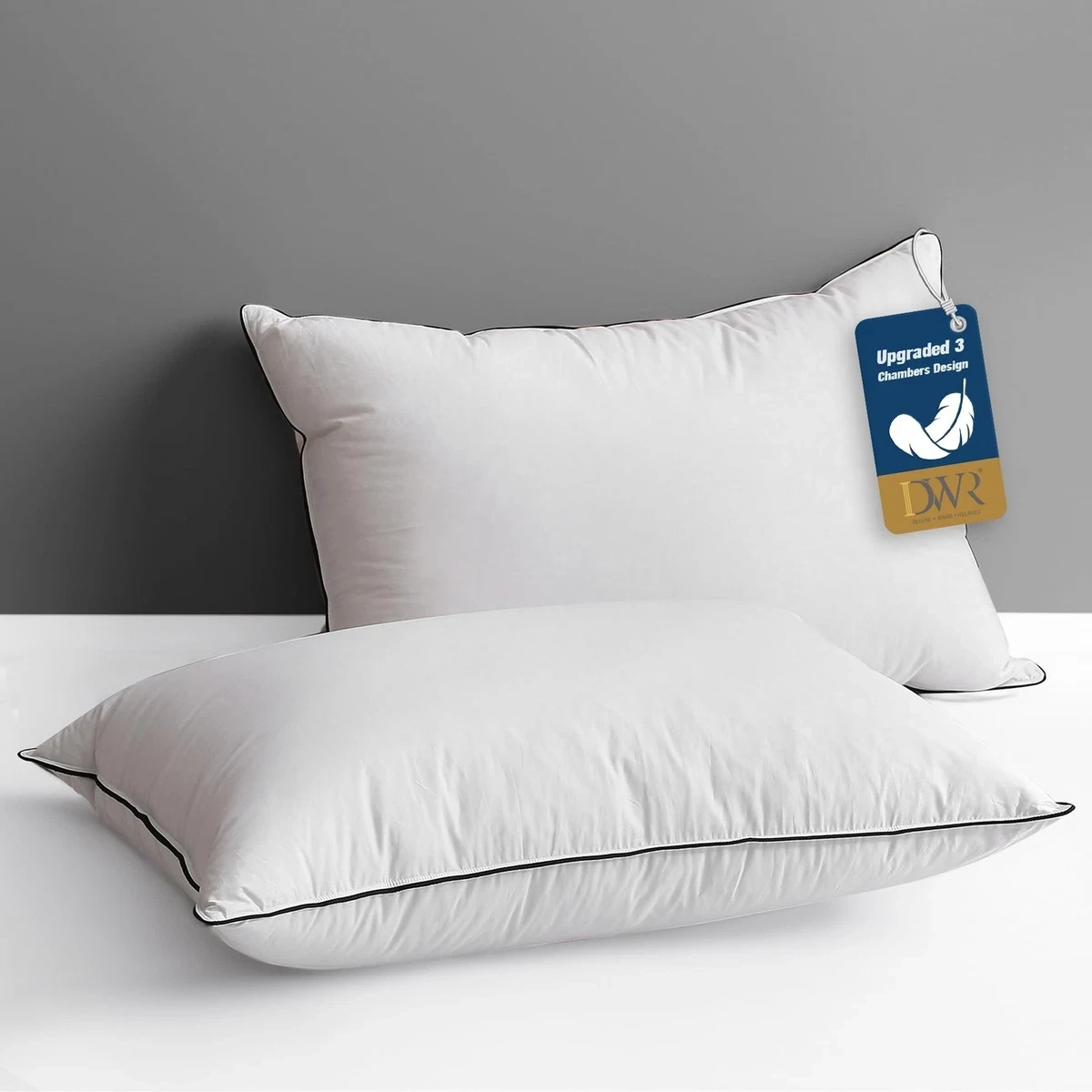 New set of 2 Comfy Luxury Feather Pillow - White