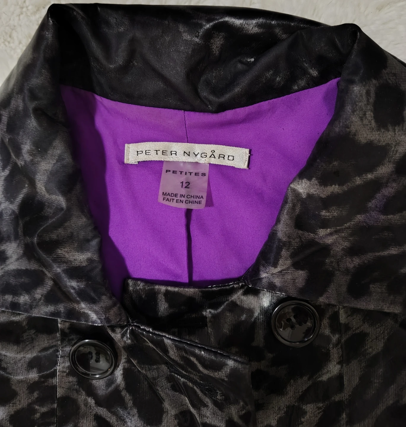 Peter Nygård Leopard Print Jacket Size 12 - photo 2