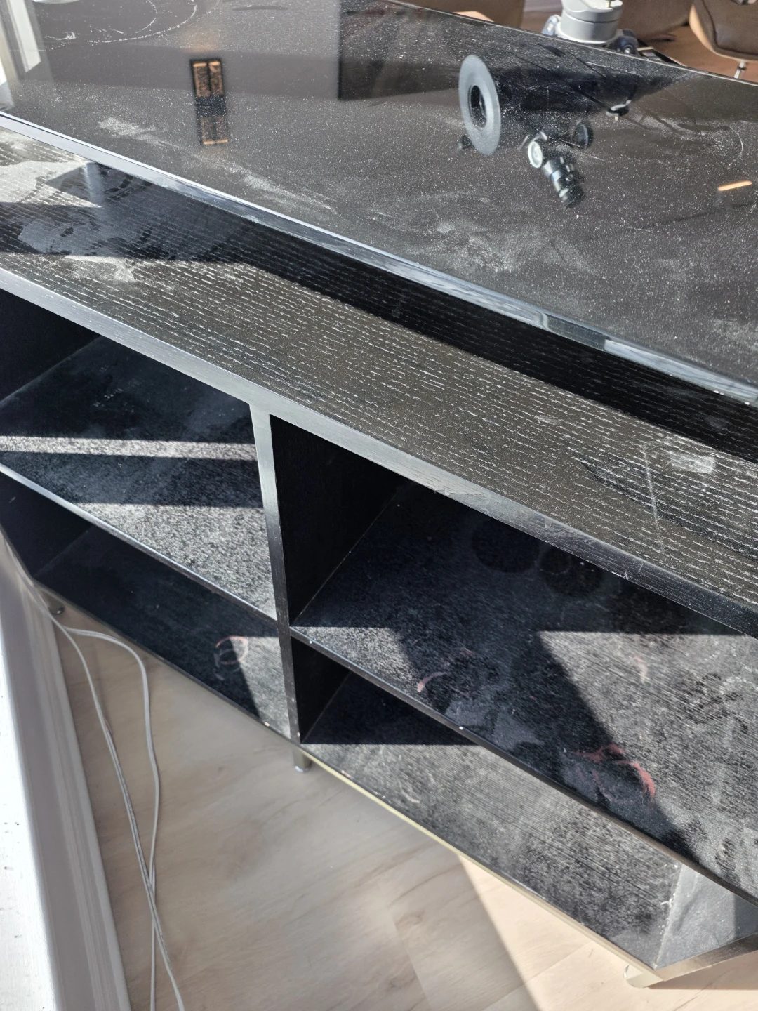 SOLD**** Black Bar Unit with Glass Top - photo 3