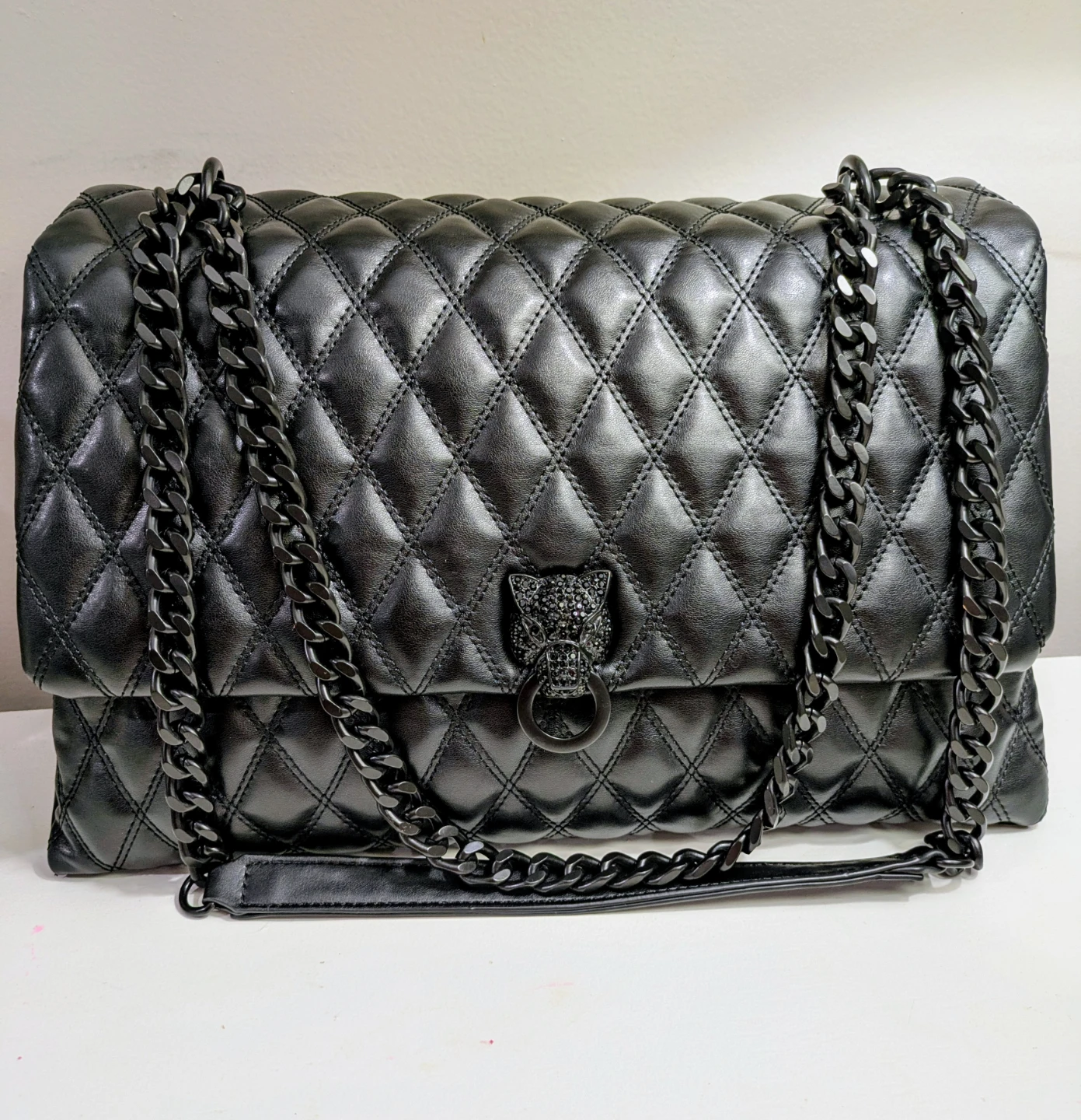 Black Quilted Chain Bag