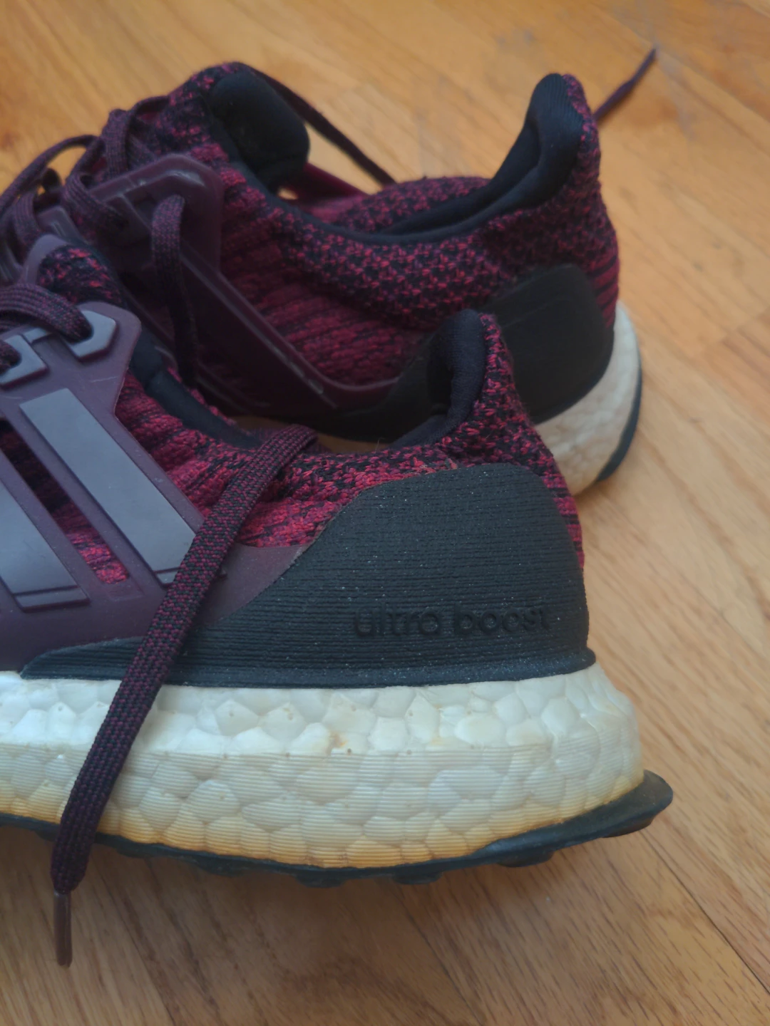 Adidas Ultraboost Running Shoes - Burgundy/Black - photo 2