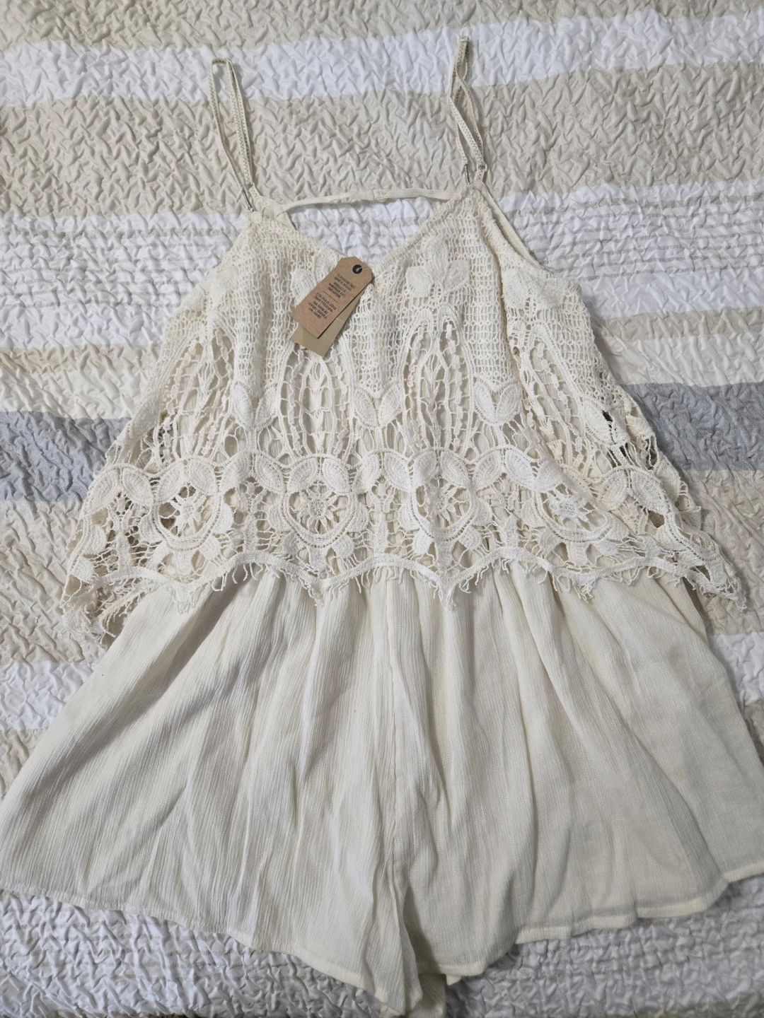 Cream Lace Romper - New with Tags
