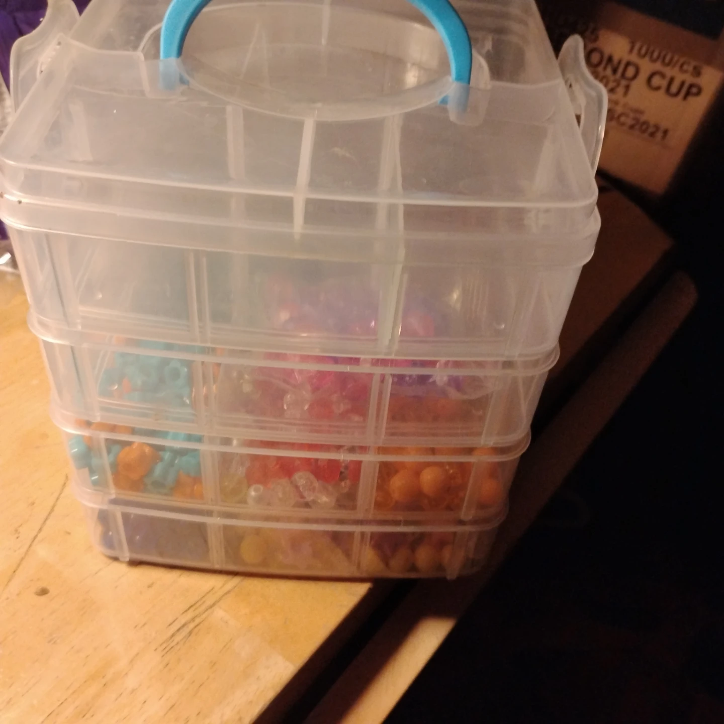 3-Tier Clear Organizer Box with Beads - photo 2