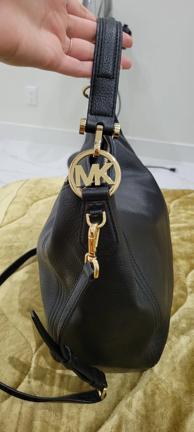 Michael Kors Black Leather Shoulder Bag